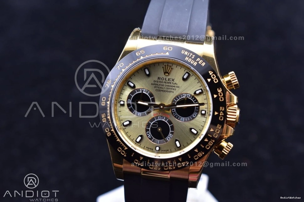 V AllSeason Best Diamonds Black Daytona Dial BTF Rubber Strap 769 Edition On SA4130 Oysterflex 116518 1:1 0223